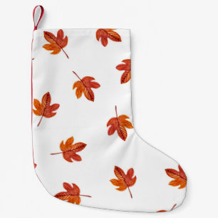 Herbstleaves Wasserfarbe Hand gezogen Kleiner Weihnachtsstrumpf