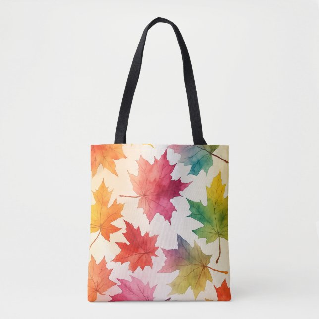 Herbstleaves Wasserfarbe TotebBag (Vorderseite)