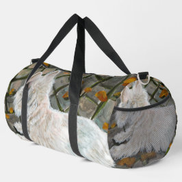 Herbstleaves Westie auf Patio Duffle Bag