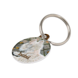 Herbstleaves Westie auf Patio Haustiermarke