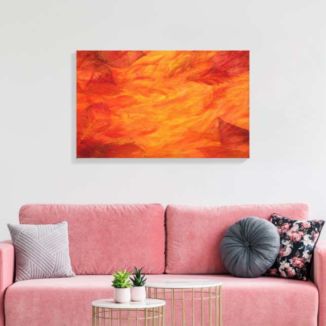 "Herbstleaves" Wrapped Canvas Leinwanddruck (Insitu (Wohnzimmer))