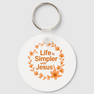 Herbstleben ist einfacher mit Jesus Schlüsselanhän Schlüsselanhänger