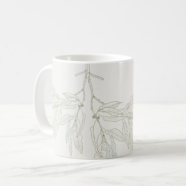 Herbstleber auf Weiß Kaffeetasse (Vorderseite Links)