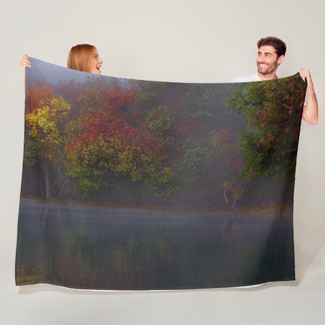 Herbstlich (Dämmerung) Fleecedecke (Beispiel)