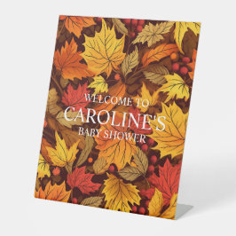 Herbstlich inspiriert Babydusche Sockelschild