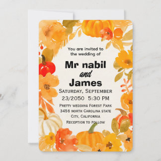 Herbstlich warme Boho-Kürbisblumen Süße Einladung