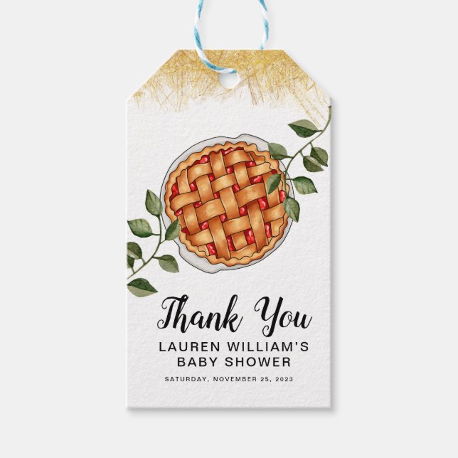 Herbstliche Apple Pie Geschenktasten Geschenkanhänger (Vorderseite)