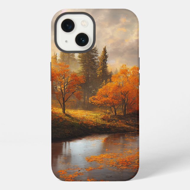 Herbstliche Ästhetik iPhone Hülle (Rückseite)