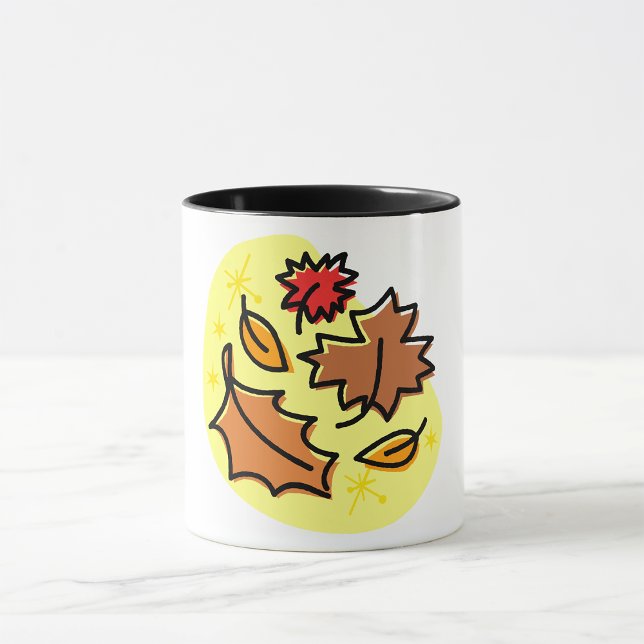 Herbstliche Blätter fallen farbenfroh, saisonale K Tasse (Von Creator hochgeladen)