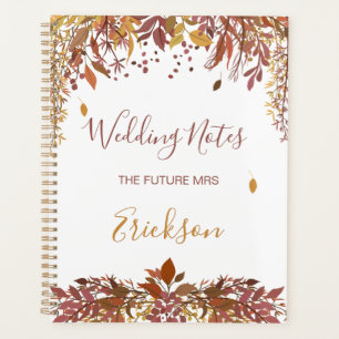 Herbstliche Blätter Hochzeit Planer