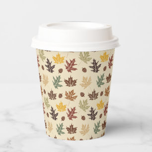 Herbstliche Blätter reiche Farben der Cream Brown  Pappbecher