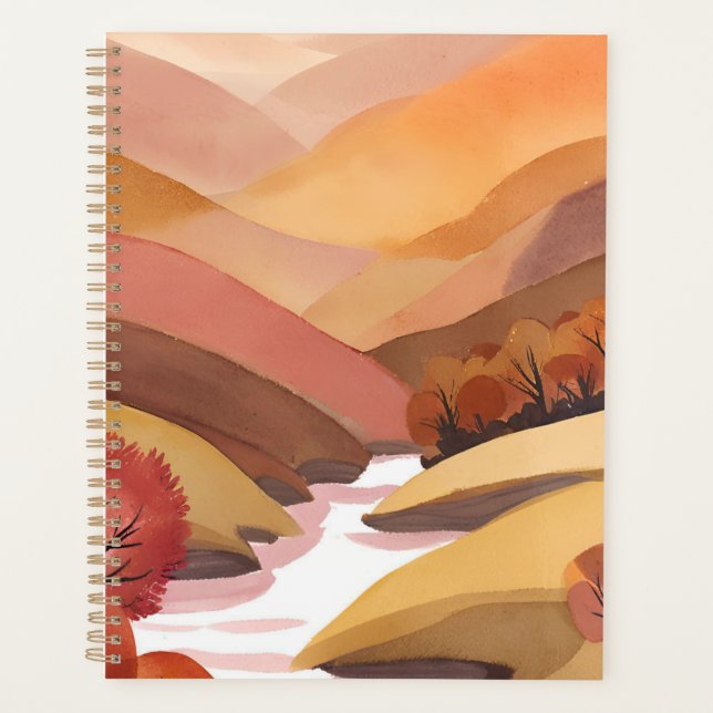 Herbstliche Bleibe | Wasserfarbenlandschaft des He Planer (Vorderseite)