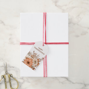 Herbstliche Blume Blätter Namen glücklich Thanksgi Geschenkanhänger