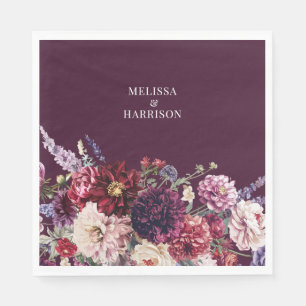 Herbstliche Blume Dahlia Danke Dark Serviette