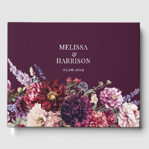 Herbstliche Blume Dahlia Dark Gästebuch