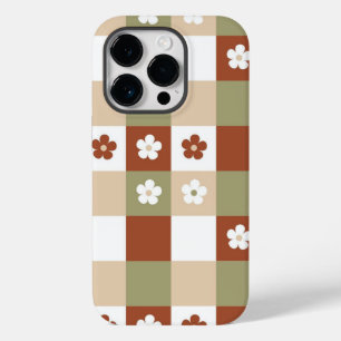 Herbstliche Blume Gingham Karo Pattern Case-Mate iPhone 14 Pro Hülle
