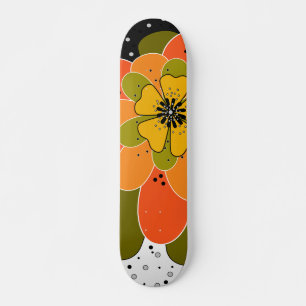 Herbstliche Blume, Herbst, Blume, Illustration Skateboard