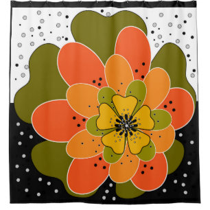Herbstliche Blume, Herbst, Blume, Veranschaulichun Duschvorhang