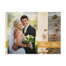 Herbstliche Blume IMITATE Wood Foto Danke Post Car