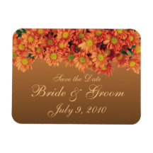 Herbstliche Blume Save the Date Premium Magnet