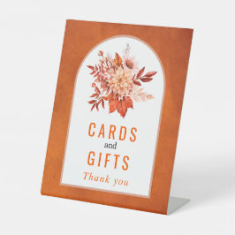 Herbstliche Blume und blättrige Hochzeit im Herbst Sockelschild