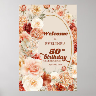 Herbstliche Blume von Bouquet: 50. Geburtstag Will Poster