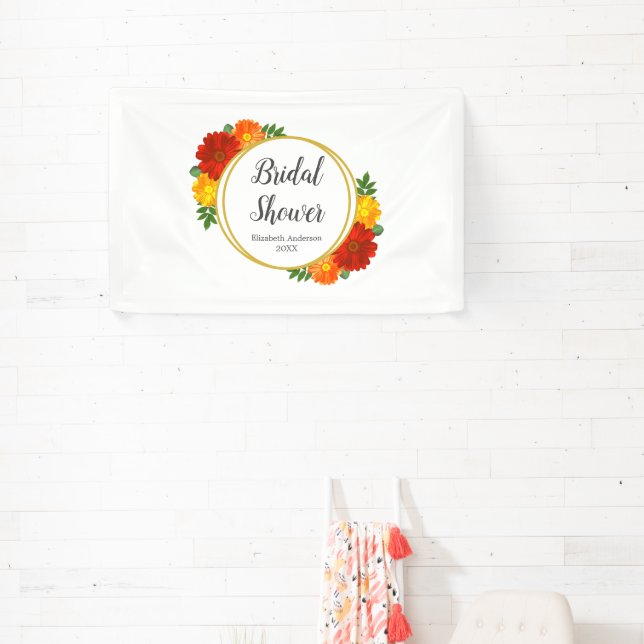 Herbstliche Blumen Brautparty Banner (InSitu)