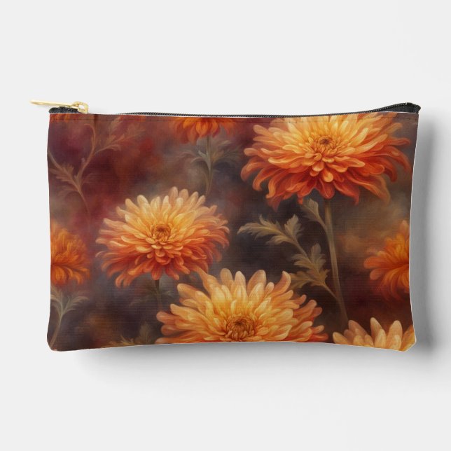 Herbstliche Blumen-Make-up-Tasche4 Zubehörtasche (Vorderseite)