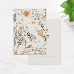 Herbstliche Blumen-Schmetterling-Papierblatt