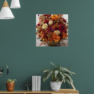 Herbstliche Blumenanordnung Poster