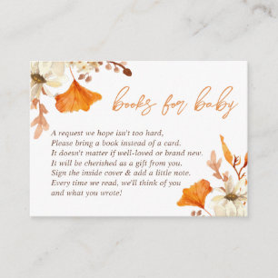 Herbstliche Blumenbücher Für Baby-Karte Begleitkarte