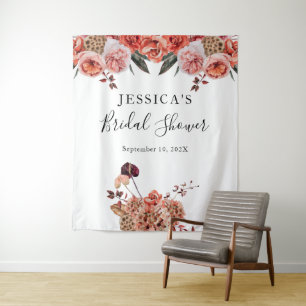 Herbstliche Blumendusche Hintergrund Fotobox Wandteppich