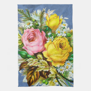 Herbstliche Blumengebinde-Wasserfarbe Handtuch