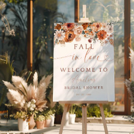 Herbstliche Blumengruß-Karte "Fall In Love" Poster