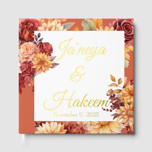 Herbstliche Blumige Hochzeit Gästebuch