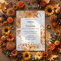 Herbstliche Blumige Rustikale Aquarell-Hochzeit