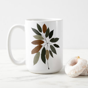 Herbstliche botanische Blattkunst Kaffeetasse