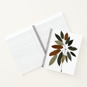 Herbstliche botanische Blattkunst Notizbuch