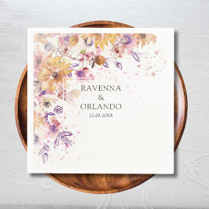 Herbstliche Botanische Gärten Romantische Hochzeit Serviette
