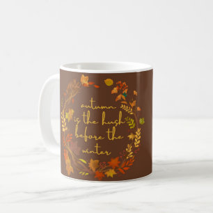 Herbstliche botanische Kranztasse, Elegante Herbst Kaffeetasse