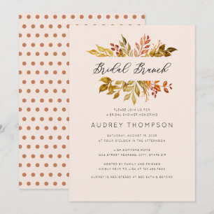 Herbstliche Brunch-Hochzeitseinladung Einladung