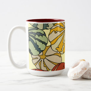 Herbstliche Bunte Kürbisse Zweifarbige Tasse