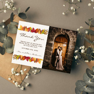 Herbstliche Dankeskarten zur Hochzeit Dankeskarte