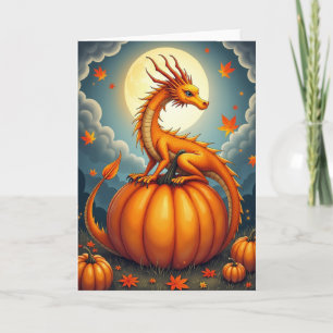 Herbstliche Drachen-Pflanzkarte Karte