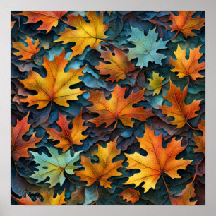Herbstliche Eiche Poster