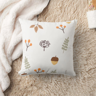 Herbstliche Eicheln und Beeren Kissen