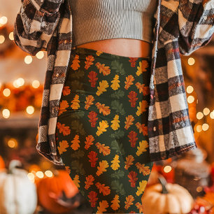 Herbstliche Eichenblätter fallen grün Leggings