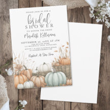 Herbstliche elegante Kürbis-Brautparty