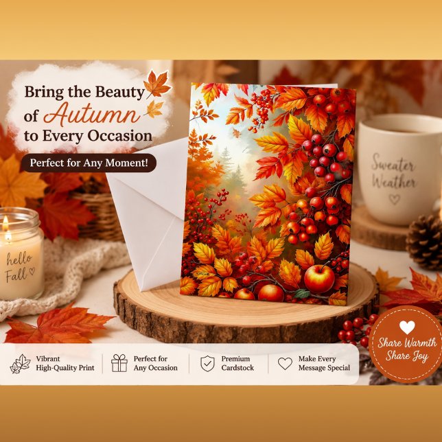 Herbstliche Ernte Blätter & Beeren Einladung | Ele (Von Creator hochgeladen)