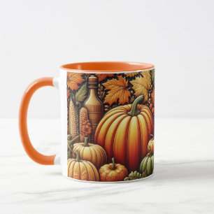 Herbstliche Ernte-Kürbisse-Kaffeetasse Tasse